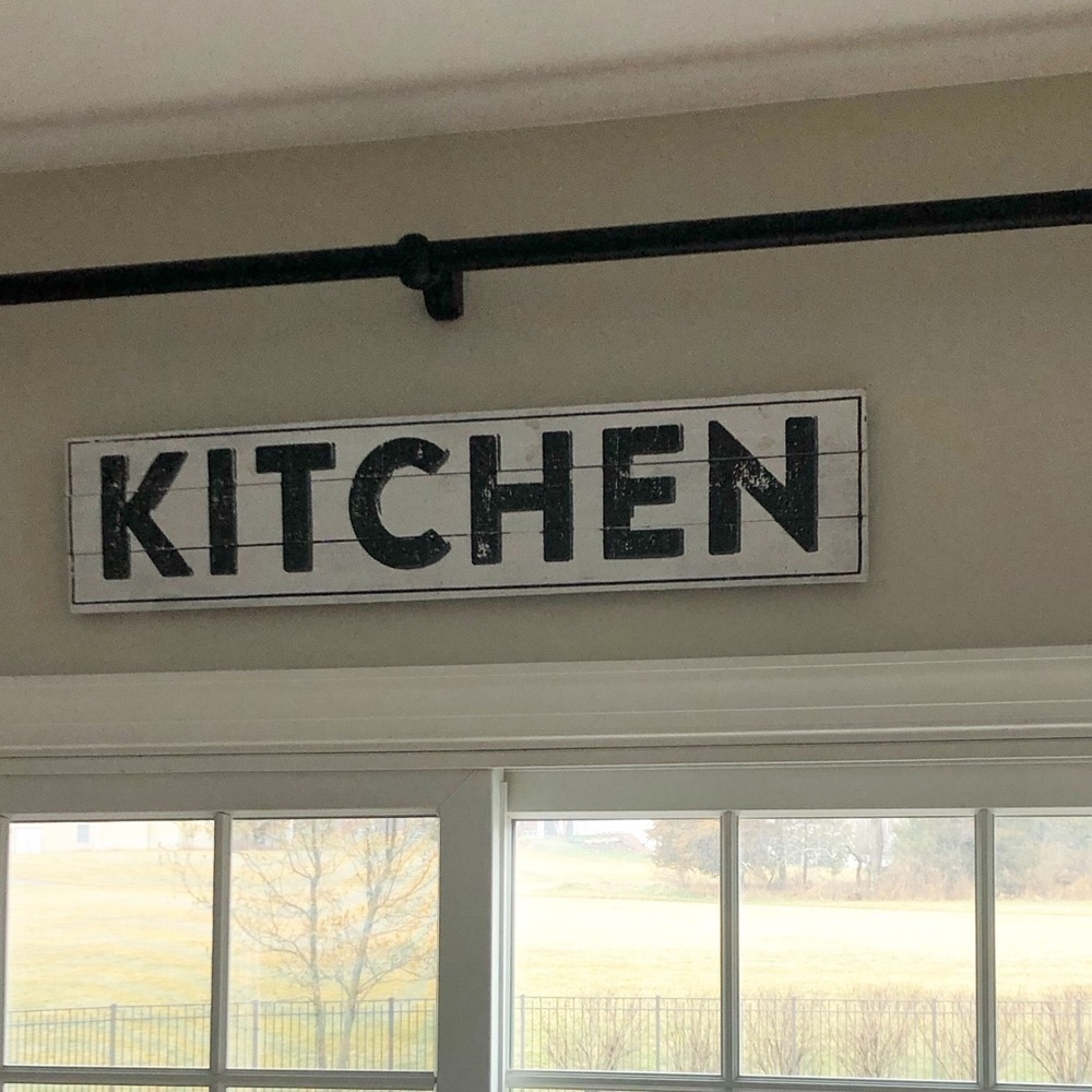 KITCHEN wood plank wall sign art sign wall hanging white